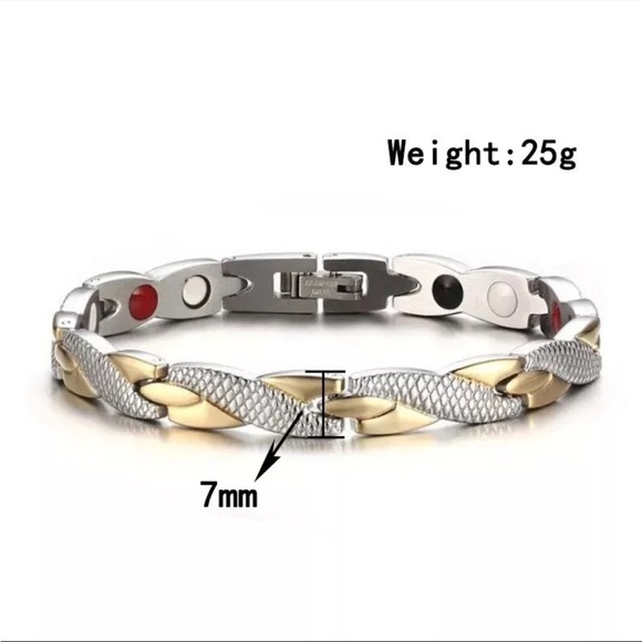 Magnetic Health Bracelet Carpal Tunnel Arthritis Bio Therapy Chronic Pain Relief - Picture 3 of 8